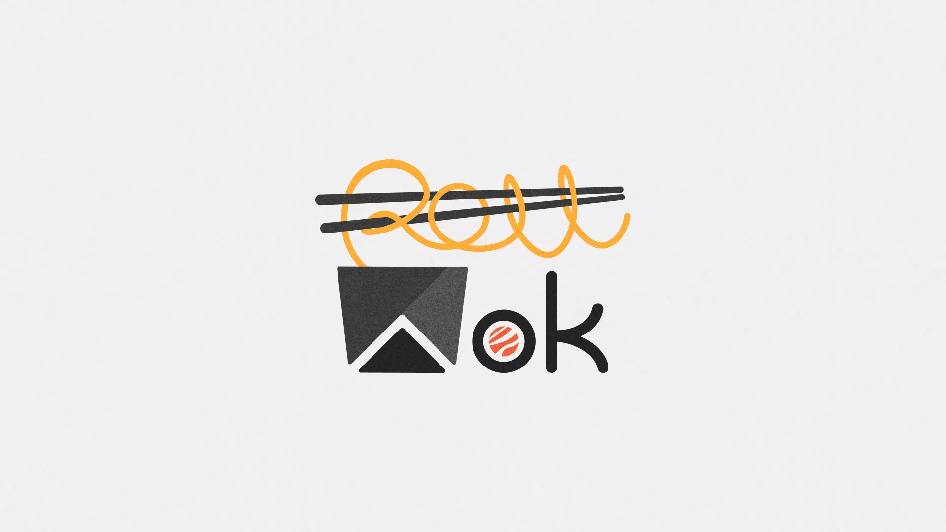 Разработка логотипа суши-бара «Roll Wok Club» в Мичуринске